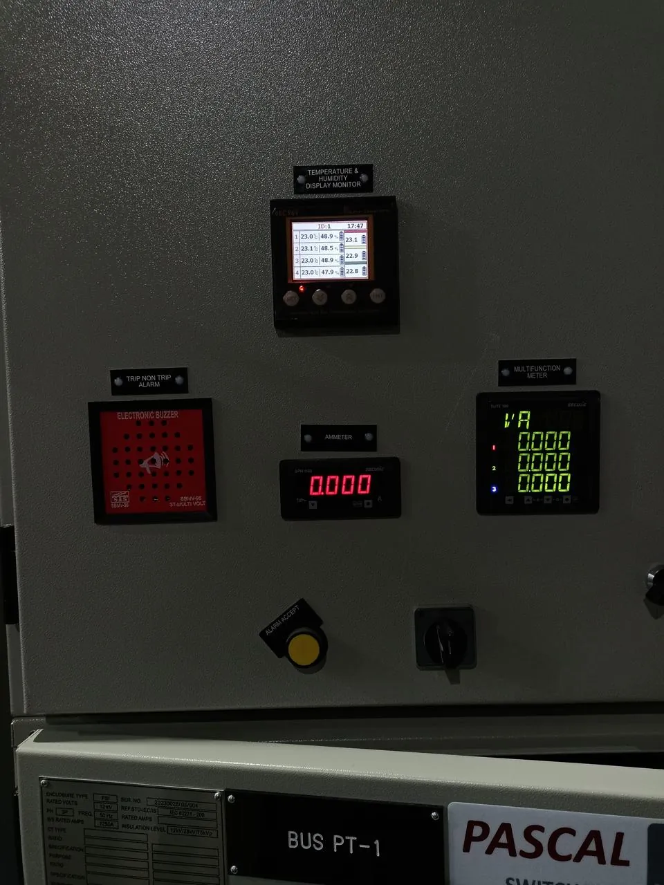 BBC969 controller fitted in a switchgear panel door