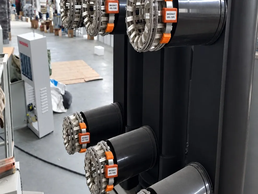 BBS350CT sensors strapped around cable terminations in switchgear