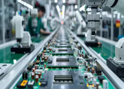 Electronics manufacturing assembly line